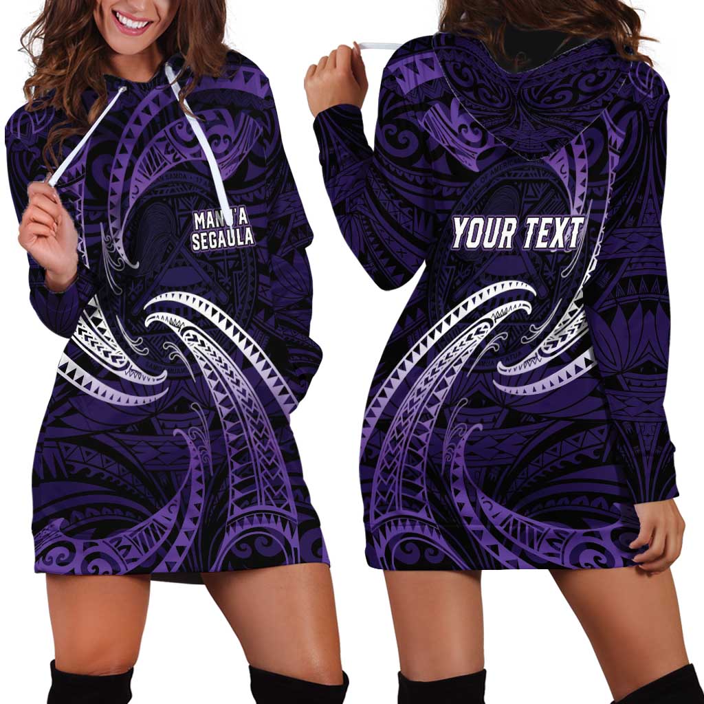 Manua Segaula American Samoa High School Personalized Hoodie Dress Polynesian Wave Style LT9 - Polynesian Pride