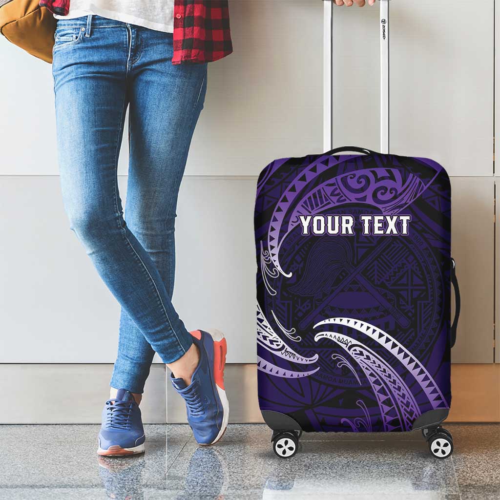 Manua Segaula American Samoa High School Personalized Luggage Cover Polynesian Wave Style LT9 - Polynesian Pride
