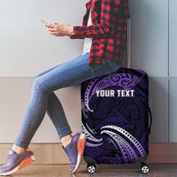 Manua Segaula American Samoa High School Personalized Luggage Cover Polynesian Wave Style LT9 - Polynesian Pride