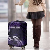 Manua Segaula American Samoa High School Personalized Luggage Cover Polynesian Wave Style LT9 - Polynesian Pride