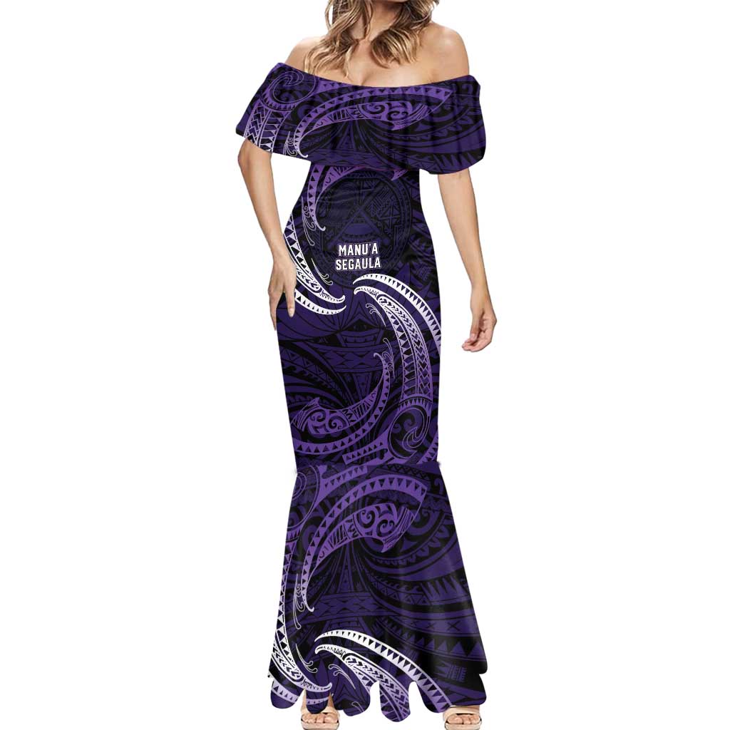 Manua Segaula American Samoa High School Personalized Mermaid Dress Polynesian Wave Style LT9 - Polynesian Pride