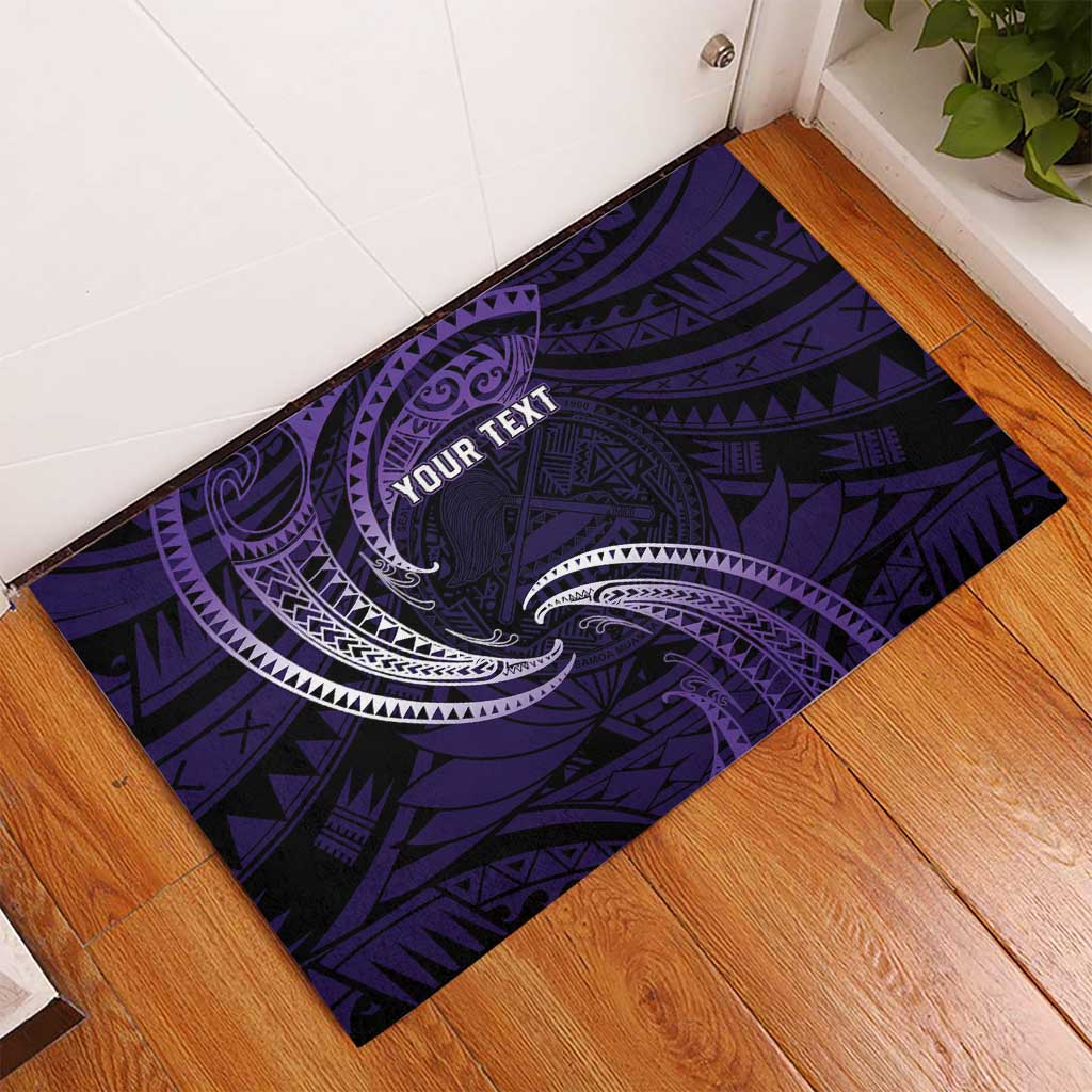 Manua Segaula American Samoa High School Personalized Rubber Doormat Polynesian Wave Style LT9 - Polynesian Pride