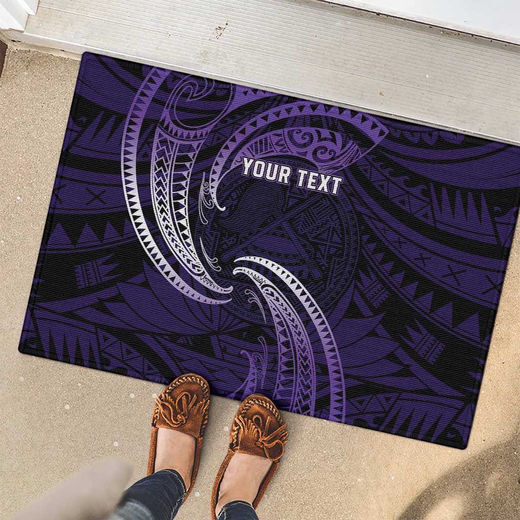 Manua Segaula American Samoa High School Personalized Rubber Doormat Polynesian Wave Style LT9 - Polynesian Pride