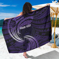 Manua Segaula American Samoa High School Personalized Sarong Polynesian Wave Style LT9 One Size 44 x 66 inches Purple - Polynesian Pride