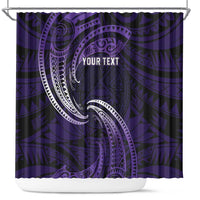 Manua Segaula American Samoa High School Personalized Shower Curtain Polynesian Wave Style LT9 Purple - Polynesian Pride
