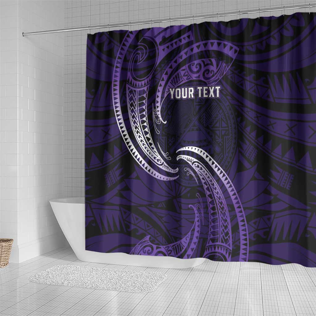 Manua Segaula American Samoa High School Personalized Shower Curtain Polynesian Wave Style LT9 - Polynesian Pride