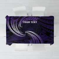 Manua Segaula American Samoa High School Personalized Tablecloth Polynesian Wave Style LT9 Purple - Polynesian Pride
