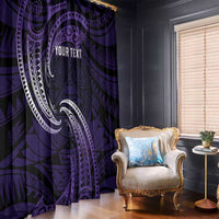 Manua Segaula American Samoa High School Personalized Window Curtain Polynesian Wave Style LT9 - Polynesian Pride