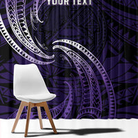 Manua Segaula American Samoa High School Personalized Window Curtain Polynesian Wave Style LT9 - Polynesian Pride