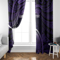 Manua Segaula American Samoa High School Personalized Window Curtain Polynesian Wave Style LT9 - Polynesian Pride