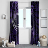 Manua Segaula American Samoa High School Personalized Window Curtain Polynesian Wave Style LT9 - Polynesian Pride