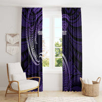 Manua Segaula American Samoa High School Personalized Window Curtain Polynesian Wave Style LT9 - Polynesian Pride