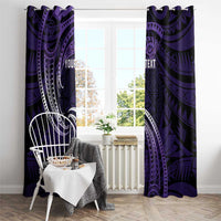 Manua Segaula American Samoa High School Personalized Window Curtain Polynesian Wave Style LT9 - Polynesian Pride