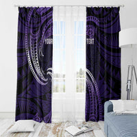 Manua Segaula American Samoa High School Personalized Window Curtain Polynesian Wave Style LT9 - Polynesian Pride