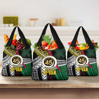 Ni-Van Vanuatu 45th Yumi Yumi Yumi Grocery Bag Vanuatuan Boar Tusk Polynesian Pattern LT9 3-pack One Size Black - Polynesian Pride