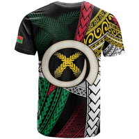 Ni-Van Vanuatu 45th Yumi Yumi Yumi T Shirt Vanuatuan Boar Tusk Polynesian Pattern LT9 - Polynesian Pride