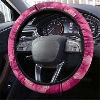 Hawaiian Flamingo Hibiscus Steering Wheel Cover Pink Summer Tropical Flowers LT9 - Polynesian Pride