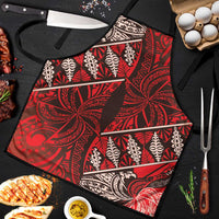 Vintage Ngatu Tribal Tonga Pattern Apron LT9 Red - Polynesian Pride