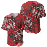 Vintage Ngatu Tribal Tonga Pattern Baseball Jersey LT9 - Polynesian Pride
