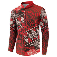 Vintage Ngatu Tribal Tonga Pattern Button Sweatshirt LT9 - Polynesian Pride
