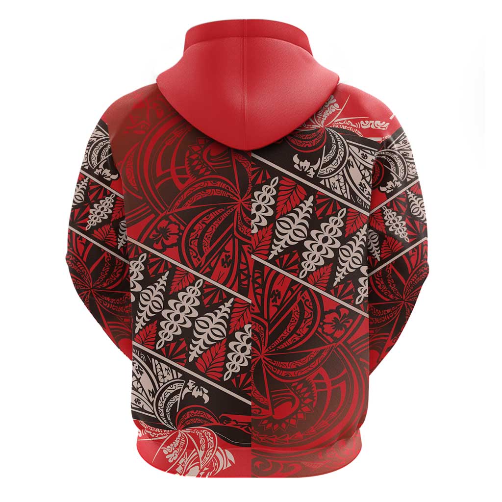 Vintage Ngatu Tribal Tonga Pattern Hoodie LT9 - Polynesian Pride