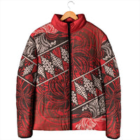 Vintage Ngatu Tribal Tonga Pattern Padded Jacket LT9 - Polynesian Pride