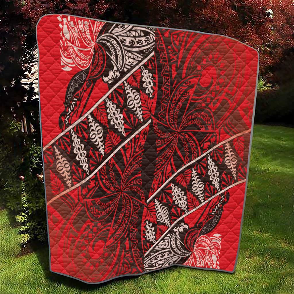 Vintage Ngatu Tribal Tonga Pattern Quilt LT9 - Polynesian Pride