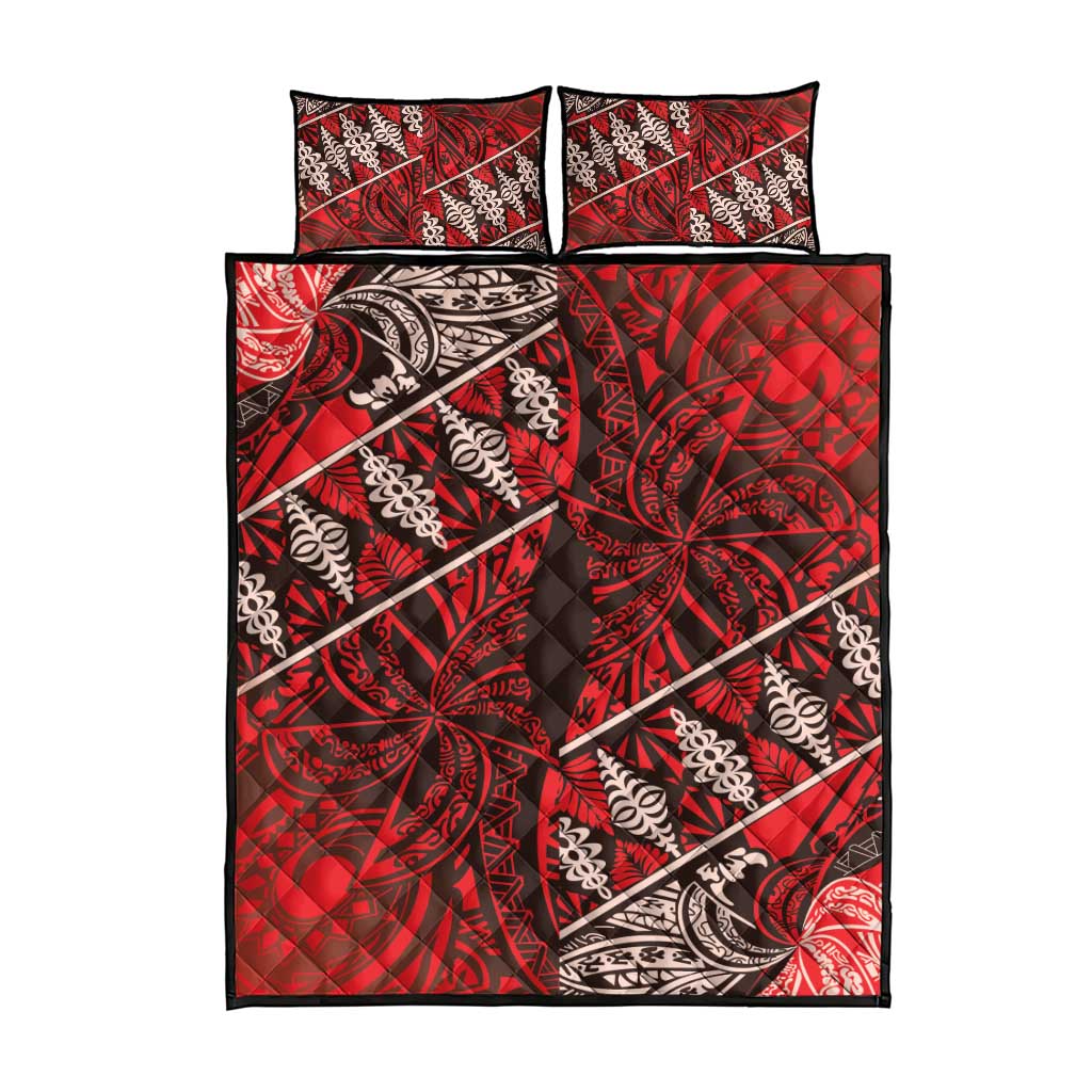 Vintage Ngatu Tribal Tonga Pattern Quilt Bed Set LT9 - Polynesian Pride