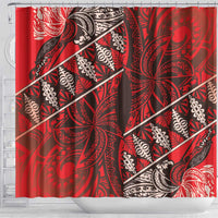 Vintage Ngatu Tribal Tonga Pattern Shower Curtain LT9 - Polynesian Pride