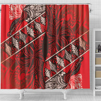 Vintage Ngatu Tribal Tonga Pattern Shower Curtain LT9 - Polynesian Pride