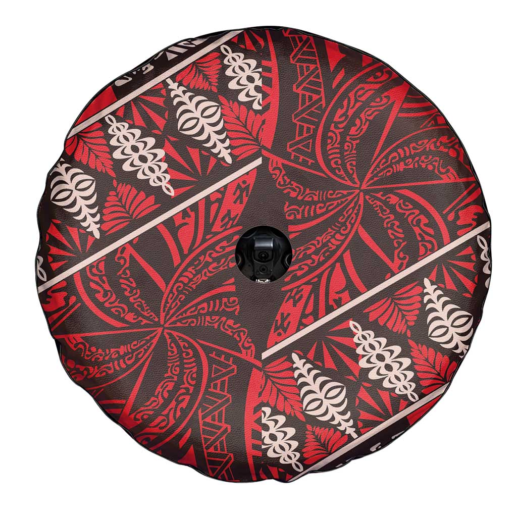 Vintage Ngatu Tribal Tonga Pattern Spare Tire Cover LT9 - Polynesian Pride