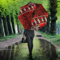 Vintage Ngatu Tribal Tonga Pattern Umbrella LT9 - Polynesian Pride