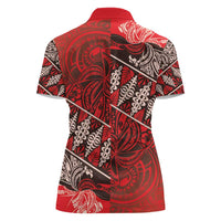 Vintage Ngatu Tribal Tonga Pattern Women Polo Shirt LT9 - Polynesian Pride