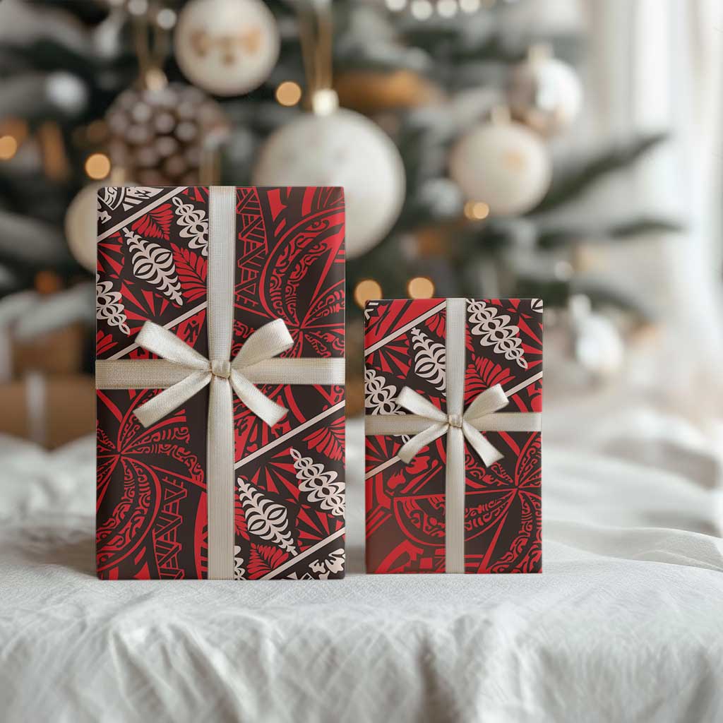 Vintage Ngatu Tribal Tonga Pattern Wrapping Paper LT9 - Polynesian Pride