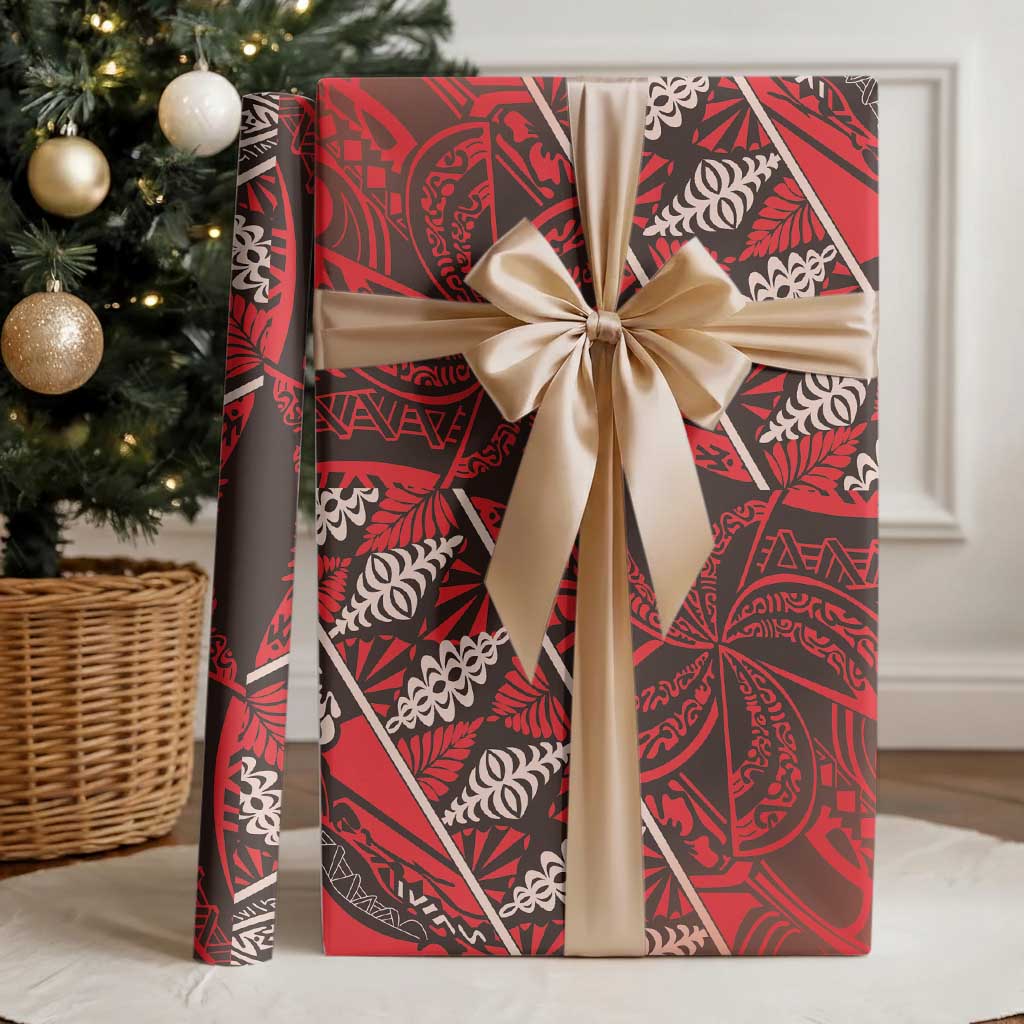Vintage Ngatu Tribal Tonga Pattern Wrapping Paper LT9 - Polynesian Pride