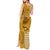 Strong Maui Tank Maxi Dress Good Living Hawaii with Shaka Sign Kakau Tribal Gold LT9 - Polynesian Pride