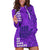 Strong Maui Hoodie Dress Good Living Hawaii with Shaka Sign Kakau Tribal Purple LT9 Purple - Polynesian Pride