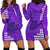 Strong Maui Hoodie Dress Good Living Hawaii with Shaka Sign Kakau Tribal Purple LT9 - Polynesian Pride