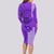 Strong Maui Long Sleeve Bodycon Dress Good Living Hawaii with Shaka Sign Kakau Tribal Purple LT9 - Polynesian Pride