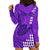 Personalised Strong Maui Hoodie Dress Good Living Hawaii with Shaka Sign Kakau Tribal Purple LT9 - Polynesian Pride