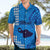 Personalised Maui Island Hawaiian Shirt Kakau Tribal Mixed Polynesian Pattern Blue LT9 - Polynesian Pride