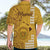 Maui Island Hawaiian Shirt Kakau Tribal Mixed Polynesian Pattern Gold LT9 - Polynesian Pride