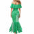 Maui Island Mermaid Dress Kakau Tribal Mixed Polynesian Pattern Green LT9 - Polynesian Pride