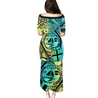 Malampa Fiji Day Puletasi Vanuatu Sand Drawing With Polynesian Pattern LT9 - Polynesian Pride