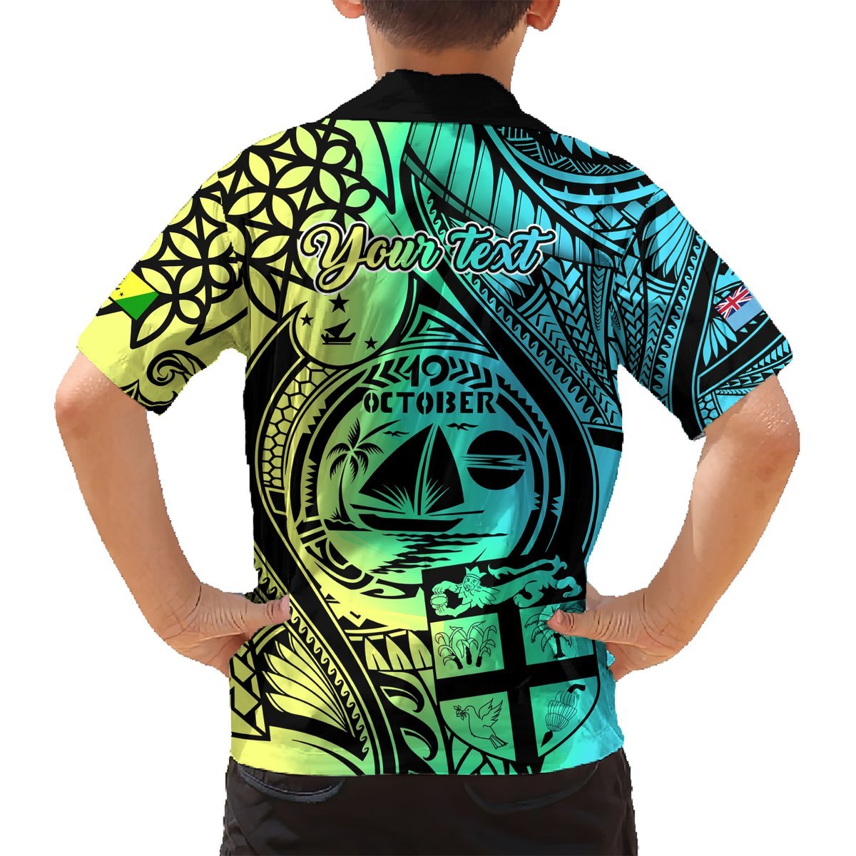 Personalised Malampa Fiji Day Hawaiian Shirt Vanuatu Sand Drawing With Polynesian Pattern LT9 - Polynesian Pride