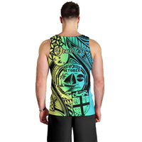 Personalised Malampa Fiji Day Men Tank Top Vanuatu Sand Drawing With Polynesian Pattern LT9 - Polynesian Pride