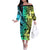 personalised-malampa-fiji-day-off-the-shoulder-long-sleeve-dress-vanuatu-sand-drawing-with-polynesian-pattern