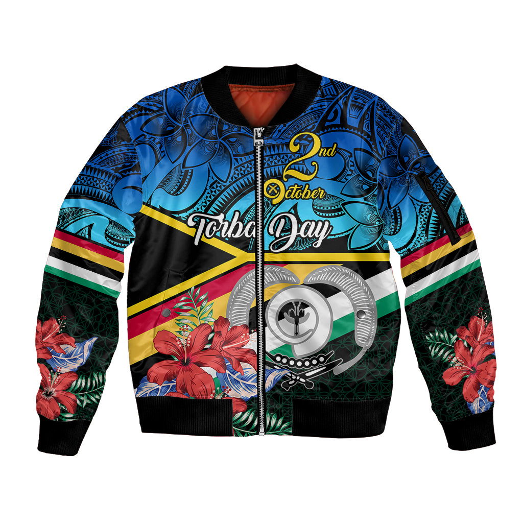Personalised Torba Vanuatu Sleeve Zip Bomber Jacket Sand Drawing With Polynesian Pattern LT9 Unisex Black - Polynesian Pride