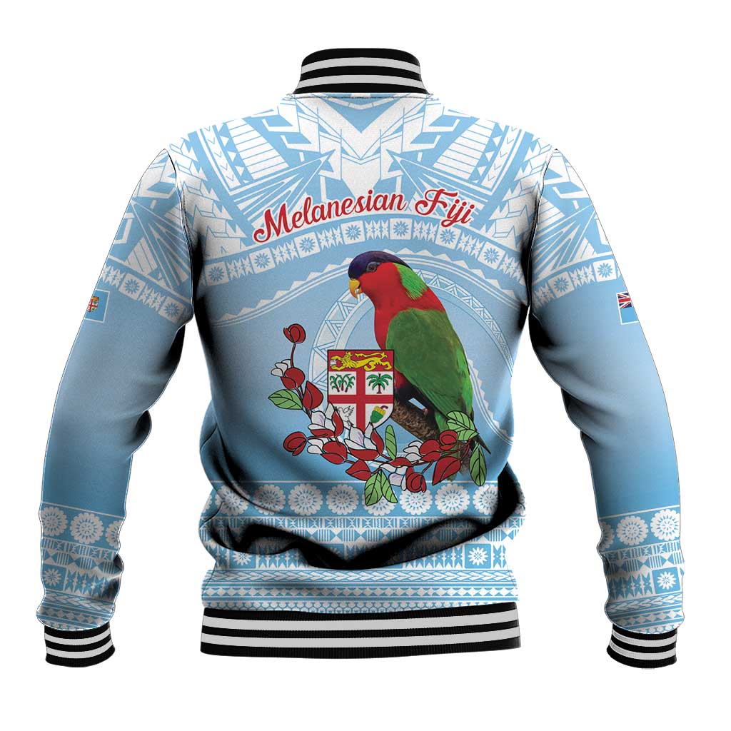 Melanesian Fiji Kula Bird Baseball Jacket with Tagimoucia Masi Tapa Pattern LT9 - Polynesian Pride