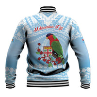 Melanesian Fiji Kula Bird Baseball Jacket with Tagimoucia Masi Tapa Pattern LT9 - Polynesian Pride